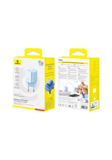 Baseus Picogo 45w Gan Type-c Hızlı Şarj Cihazı, Ab Tak Cbtx