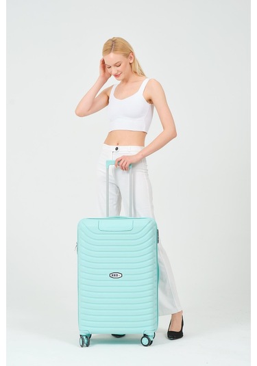 Keo-plus Turkuaz Orta Boy Silikon Kırılmaz Pp Valiz Turkuaz