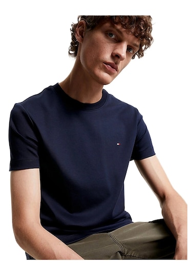 Tommy Hilfiger Klasik Sıfır Yaka T-shirt Lacivert