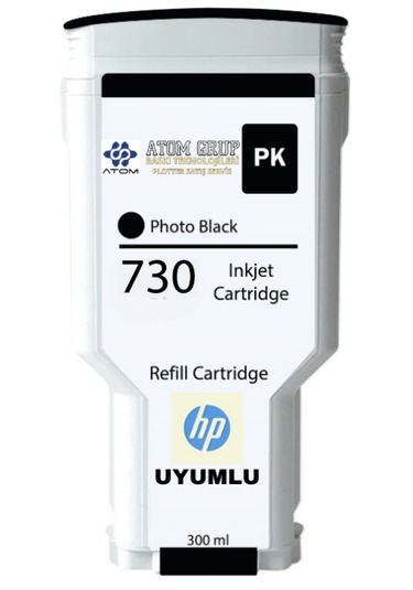 Atom Grup 730 Hp P2v73a Photoblack Uyumlu Kartuş 300 Ml