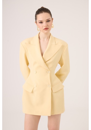 Holly Lolly Belden Oturmalı Galina Blazer Ceket Sarı