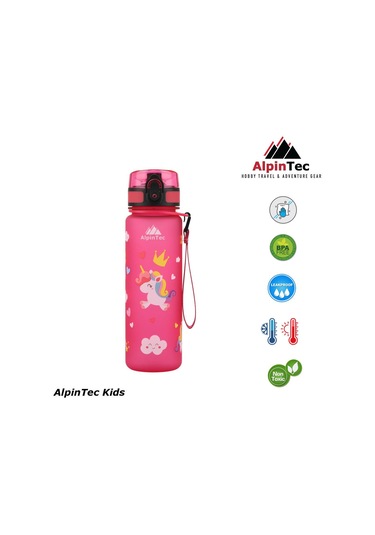 Alpintec Unicorn Pembe Tritan Çocuk Suluk Matara 500 Ml Diğer