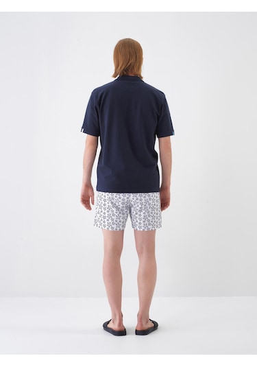 Xint Lacivert Pamuk Dokulu Regular Fit Tişört 502265