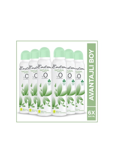 Emotion Natural Breeze Kadın Sprey Deodorant 6 x 200 ML
