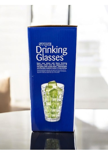 Kırılmaz Meşrubat Bardağı 300 Ml Kokteyl Kadehi 6 Adet Şeffaf