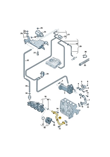 Vw Transporter T6 2016-19 2.0 Dizel Motor Egr Borusu 03l131521aa