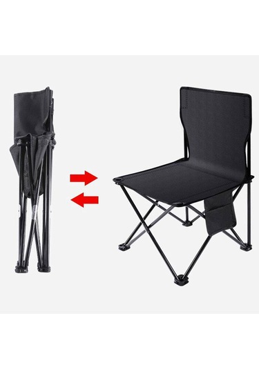 Homyl Açık Yürüyüş Seyahat Için Kamp Katlanır Sandalye Xl Siyah Çok Renkli