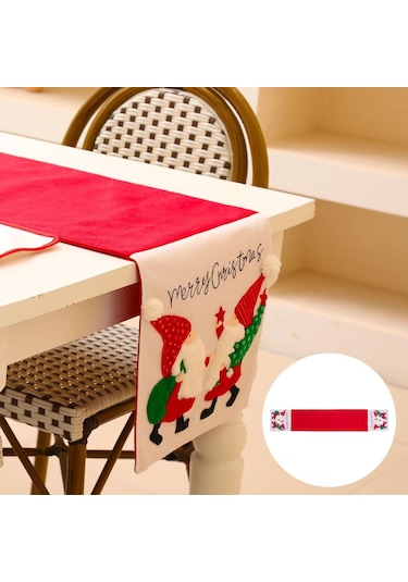 Suntek Noel Tatili Partisi Nakış Masa Amerikan Servisi Runner