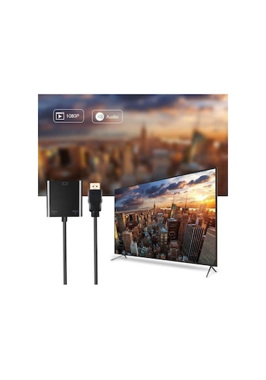 Hdmi To Vga Kablo Çevirici Dönüştürücü Ses Uydu Receiver Ps3 Ps4 (250382973)