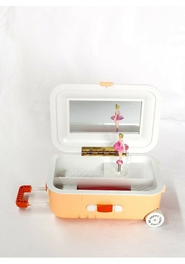 Mobgift Bavul Kurmalı Müzikli Takı Kutusu Pembe