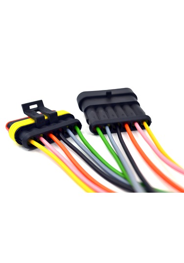 Süper Seal Elektrik Soketi 1 Takım 6 Pin 6 Kablolu Su Geçirmez Konnektör