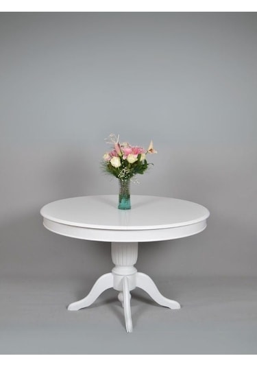 Montclair Baba Ayak Sabit Masa 110x110 Beyaz