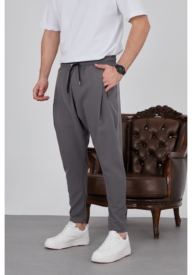 Baykim Sports Wears Unisex Modern Şalvar Pantolon Koyu Gri