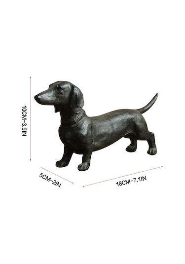 Homyl Reçine Köpek Heykeli Masaüstü Heykel Dekor Modern Ev 18 5 11cm