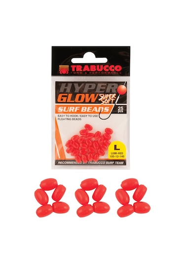 Trabucco Hyper Glow Surf Beads Large Boncuk White