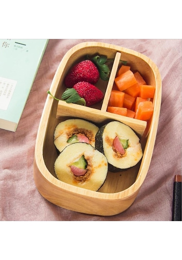 Iç Ayırıcılı Ahşap Öğle Yemeği Kutusu Style D