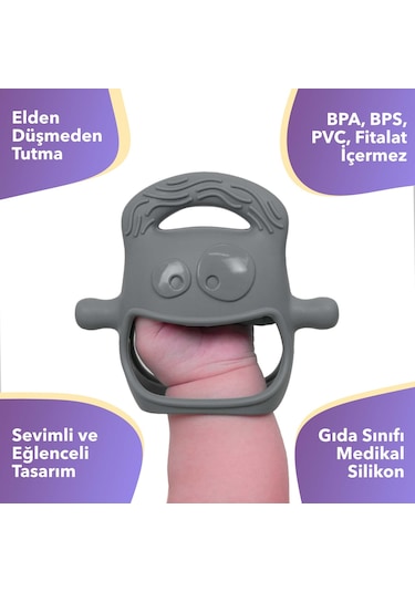 Mochi Diş Kaşıyıcı Gri