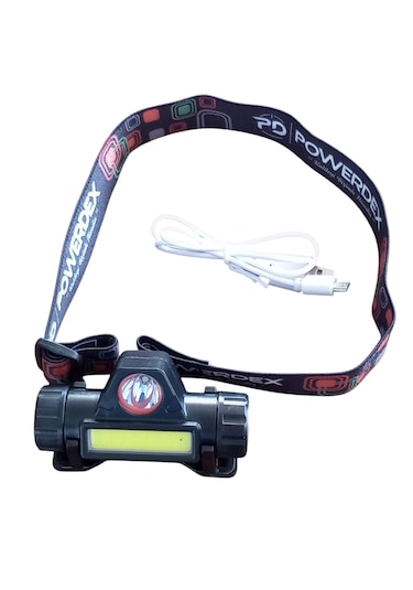 Powerdex Pd-6672 Şarjlı Profesyonel Kafa Lambası Siyah