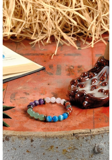 Ssilhoutte Doğaltaş Sertifikalı Yengeç Burcu Kadın Erkek Doğal Taş Bileklik 8mm Hediye Bileklik Çok Renkli