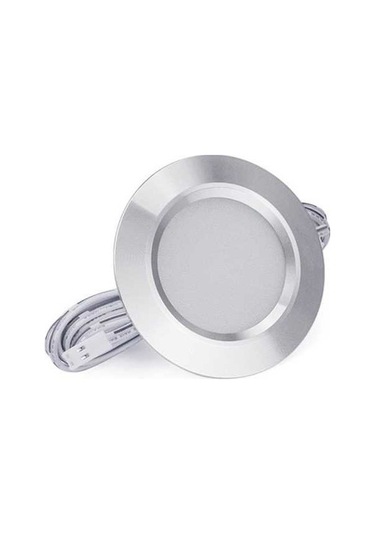 Fortunelane Alüminyum Gömülü Dolap Lambası 12 Smd2835 Işık Demeti 6000k Açık Işık 3w 120 Açı 55-60mm Delikli Montaj Dolap/showcas Gümüş