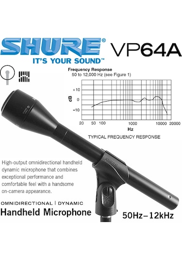 Shure Vp64a Röportaj Mikrofonu
