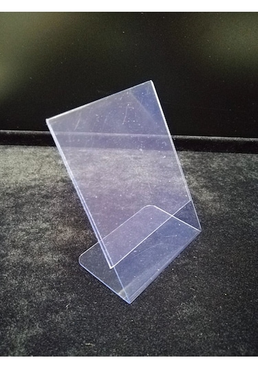 10 Adet Pvc Etiketlik A7 Ayaklı Açılı Dik Boyut 10x7,5 Cm Stand