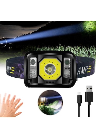 Pratik Sensörlü Sinyalli Kafa Lambası Wt-024 Renkli