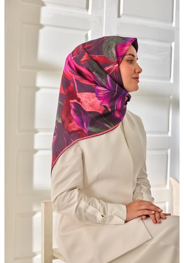 Silk Home Twill İpek Eşarp 11480-87 Koyu Mor, Pembe, Pudra, Kırmızı, Mor, Yeşil