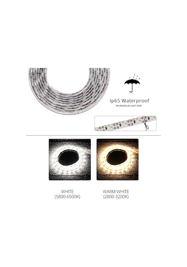 Metabagua De Beers Hareket Sensörü Dolap Altı Işıkları Dolap Mutfak Yatak Acil Gece Lambası Esnek Led Şerit Dc 12v Abd Ab Güç Adaptörü F5qbın Bej