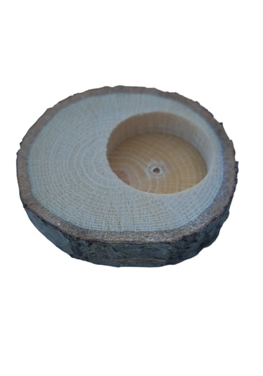 50 Adet - Ahşap Kütük Mumluk Meşe