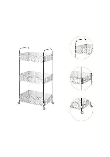 Suntek Mobil Raf 3 Katmanlı Ev Mutfak Organizasyon Arabası