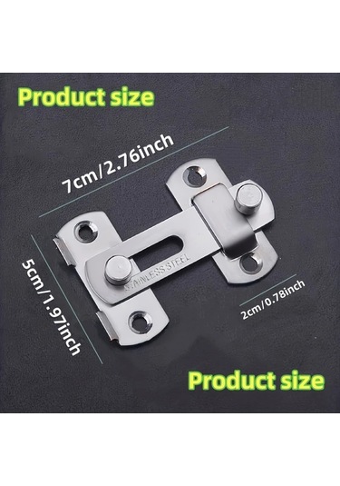 Cordial Paslanmaz Çelik Kapı Kilidi - Ağır Hizmet, 180 Derece Döner Sürgülü, Buton Kontrollü, Güç Gerektirmez, İç/dış Mekan Kullanımı, Dayanıklı