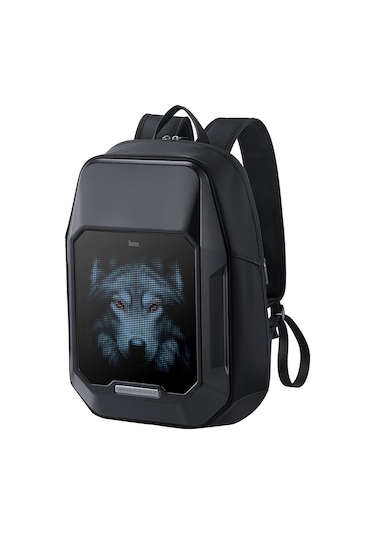 Divoom Pixoo Cyberbag Siyah Piksel Led Ekranlı Sırt Çantası Siyah