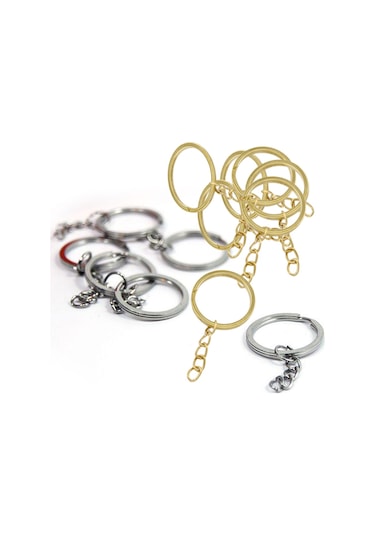 Anahtarlık Halkası Zincirli 5 Cm (50 Adet)