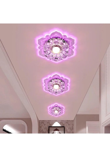 Mavi Oturma Odası Lamba Yatak Odası Mutfak Koridor Işık Armatür İçin 5w Modern Led Kristal Tavan Işık Açık Diğer