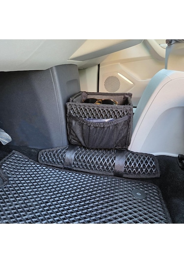 Togg T10x Konsol Arası Organizer Çanta Fileli Eşya Koyma Kutusu Bod Siyah
