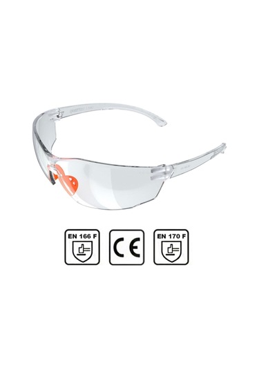 İş Güvenlik Gözlüğü Koruyucu Silikonlu Çapak Gözlük S1100 Şeffaf Koruyucu Gözlük