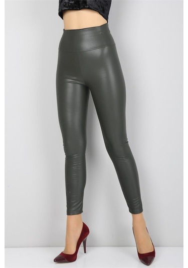 Içi Peluşlu Toplayıcı Deri Tayt Karışık