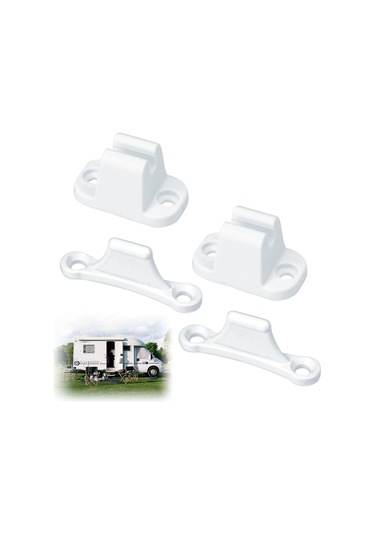 Karavan Ve Karavan İçin 2 Adet Kapı Kilidi 35 Mm Ve 48 Mm Montaj Delikleriyle Uyumlu Karavan Aksesuarları Bölmeler İçin Beyaz Kilit Takviye