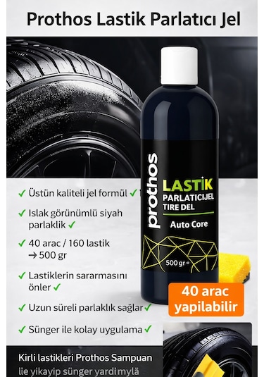 Prothos Lastik Parlatıcı Jel 450 Ml