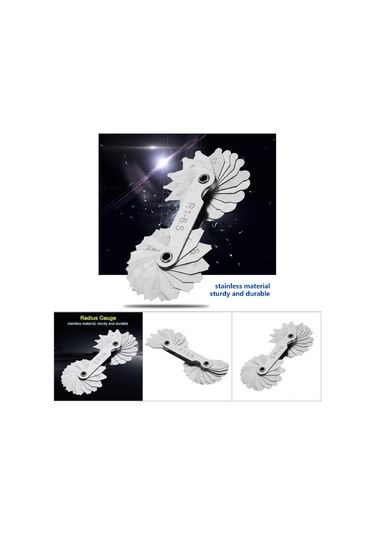 Maiyame Stahl Radyus Ölçer R1-6.5mm - Konveks Ve Konkav Yüzeyler İçin Dayanıklı Pas Koruyucu Kalemli Ölçüm Aleti