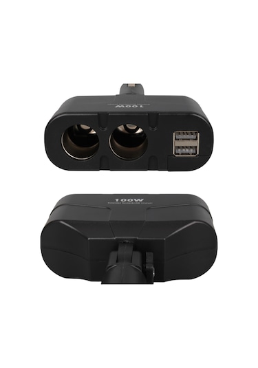 12 24v 2 Usb Li Hızlı Araç Şarj Aleti Cihazı 100w 2'li Çakmaklık Çoklayıcı Çoğaltıcı Cihazı