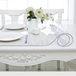 Şeffaf Masa Örtüsü Su Geçirmez, Yağ Geçirmez, Anti Haşlanma Yumuşak Cam Masa Örtüsü Silikon Masa Örtüsü Dikdörtgen Masa Mat Masa Örtüleri 115 X 145