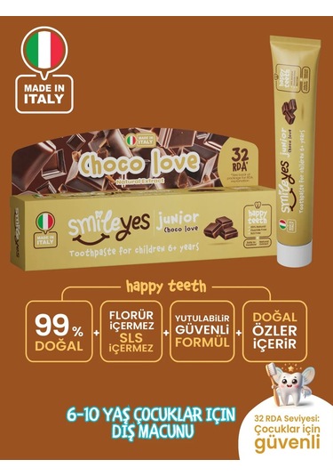 Smileyes Junior Diş Macunu 6+ Yaş 50 Ml Choco Love