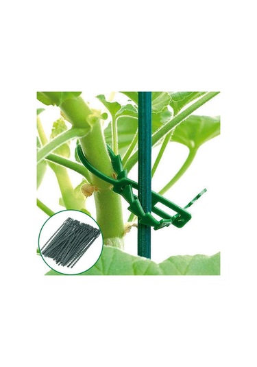 Gajeena 17cm Ayarabilir Bitki Bağlantı Bandı - Plastik, Yeniden Kullanılabilir, 50 Adet - Bahçe Ve Seralar İçin Bitki Sabitleme Kordeli