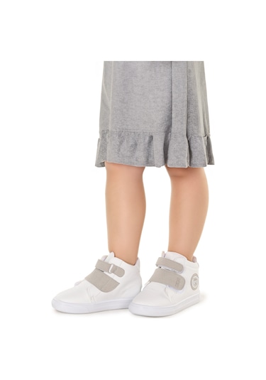 Kiko Kids Coyote Cırtlı Kız Çocuk Günlük Bot Ayakkabı Beyaz