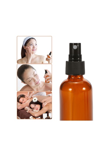 Teltree "3'lü Kehribar Cam Sprey Şişesi - 50ml İnce Sis Püskürtmeli Seyahat Kolaylığı"