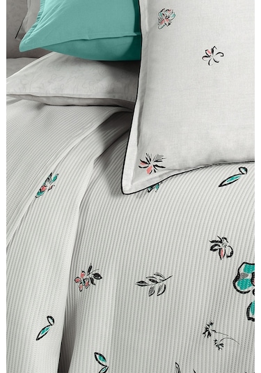 Sarev Saira Gri Tek Kişilik %100 Pamuk Pike Takımı