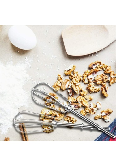 Skycity Kitchenaid Khm Serisi El Mikseri Aksesuarı - W10490648 Paslanmaz Çelik Çırpma Ucu 2 Adet - Yumurta, Krema Ve Hamur Çırpımı İçin Gümüş