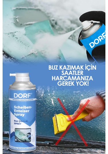 Dorf Buz Çözücü Oto Cam Buz Çözücü Sprey 400ml Made İn Germany